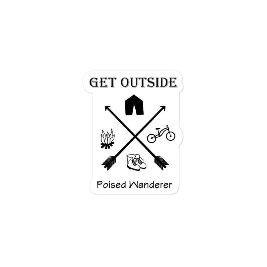 Get Outside Sticker Decorative Stickers Poised Wanderer