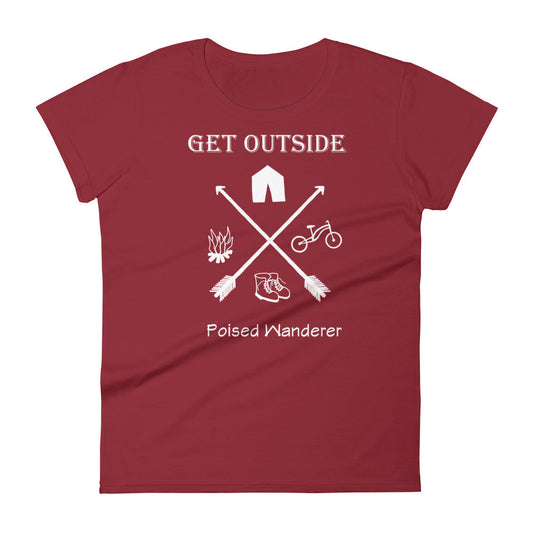 Get Outside Women's T-Shirt - Poised Wanderer