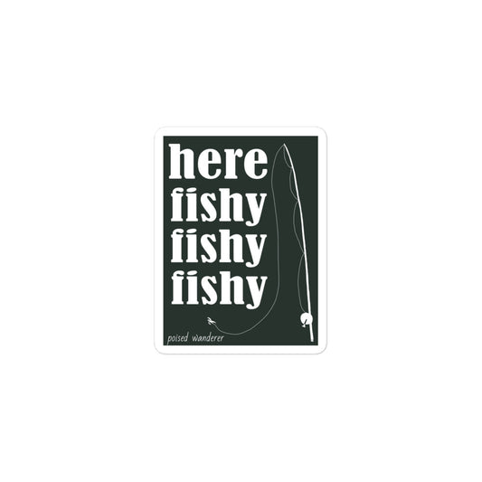 Here Fishy Sticker Decorative Stickers Poised Wanderer