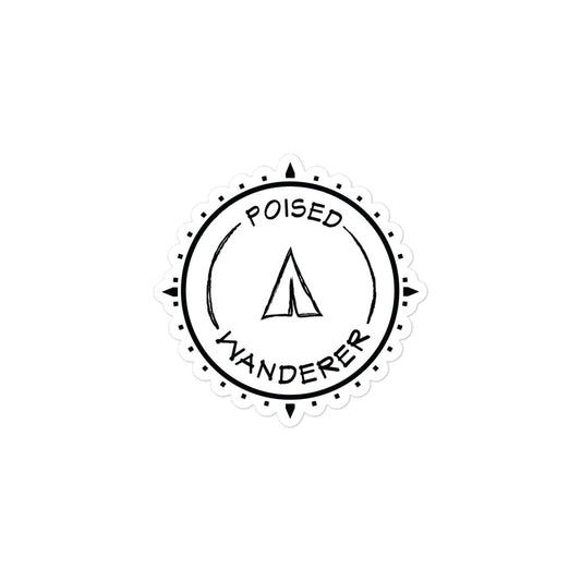 Poised Wanderer Logo Stickers - Poised Wanderer