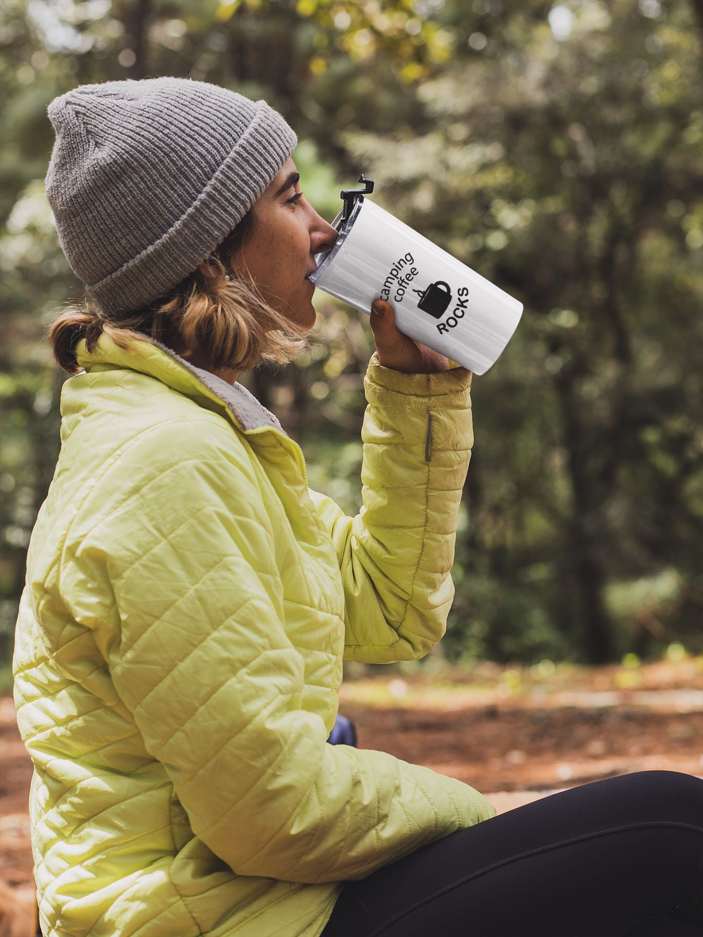 Camping Coffee Rocks - Tumbler - Poised Wanderer