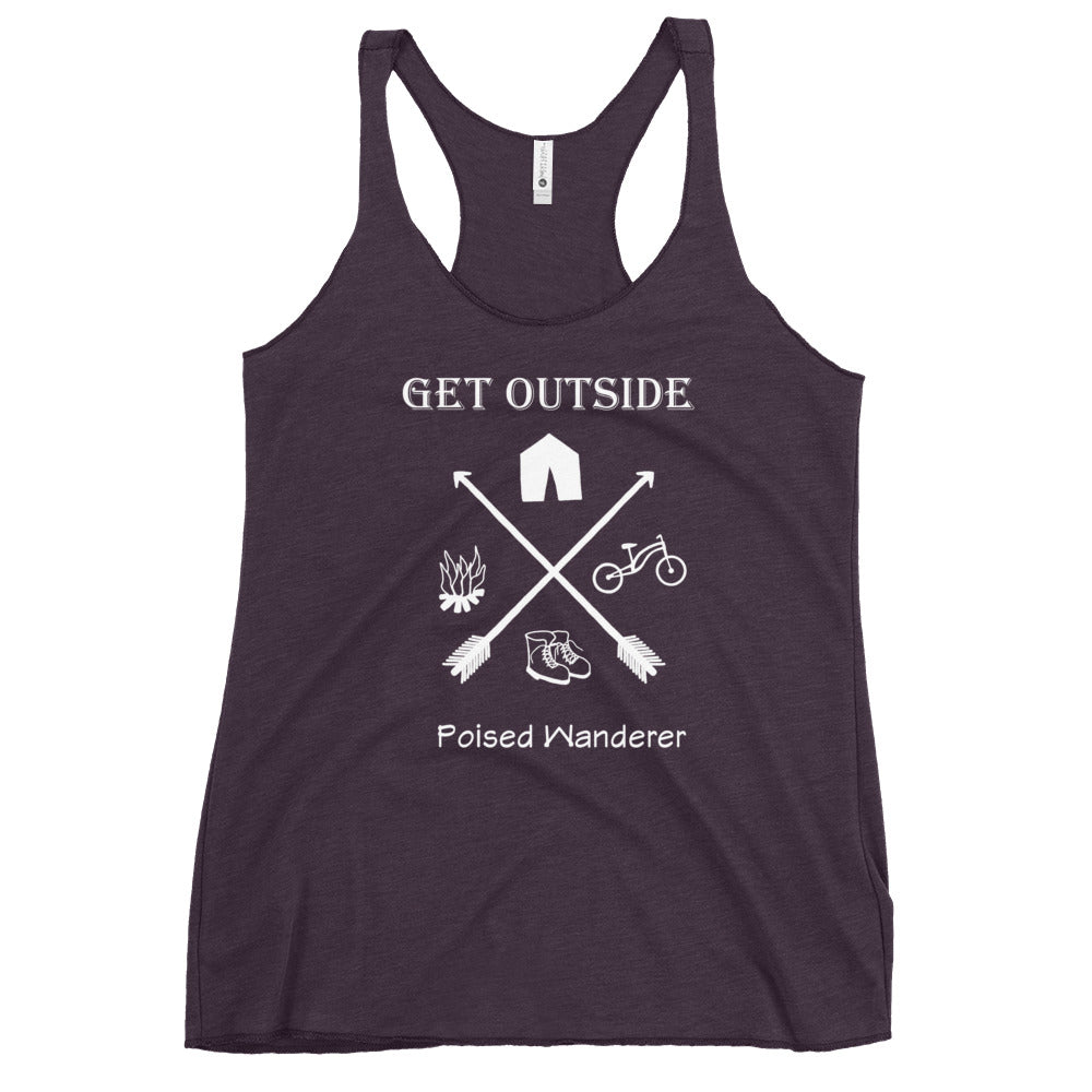 Get Outside Women's Racerback Tank - Poised Wanderer