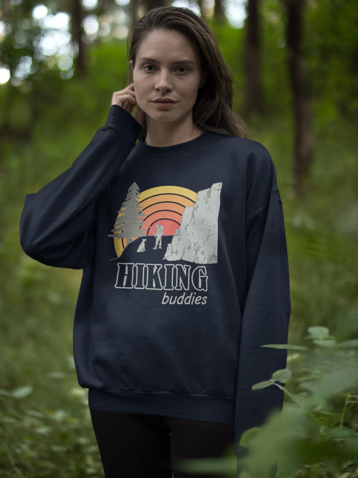 Hiking Buddies Sweatshirt - Poised Wanderer