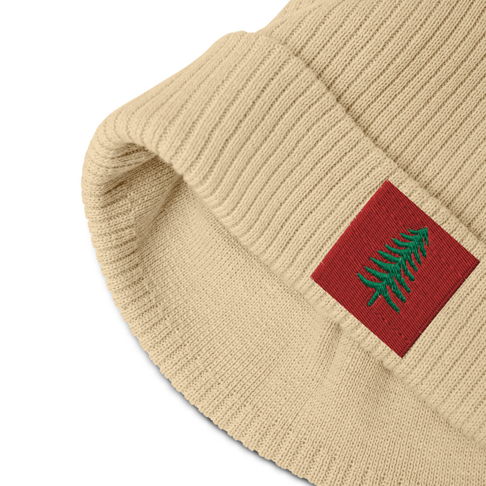 Lone Pine Sand Organic Ribbed Beanie - Poised Wanderer