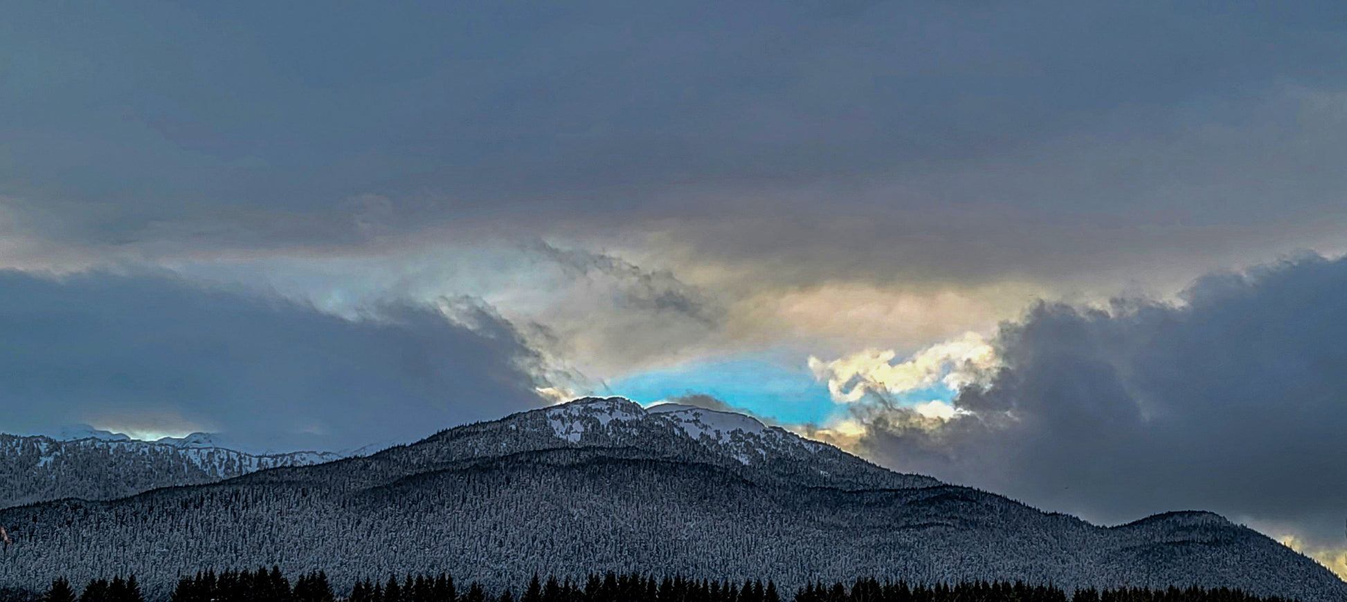 Mountain Top Clearing - 16"x7"" Gloss Print - Poised Wanderer