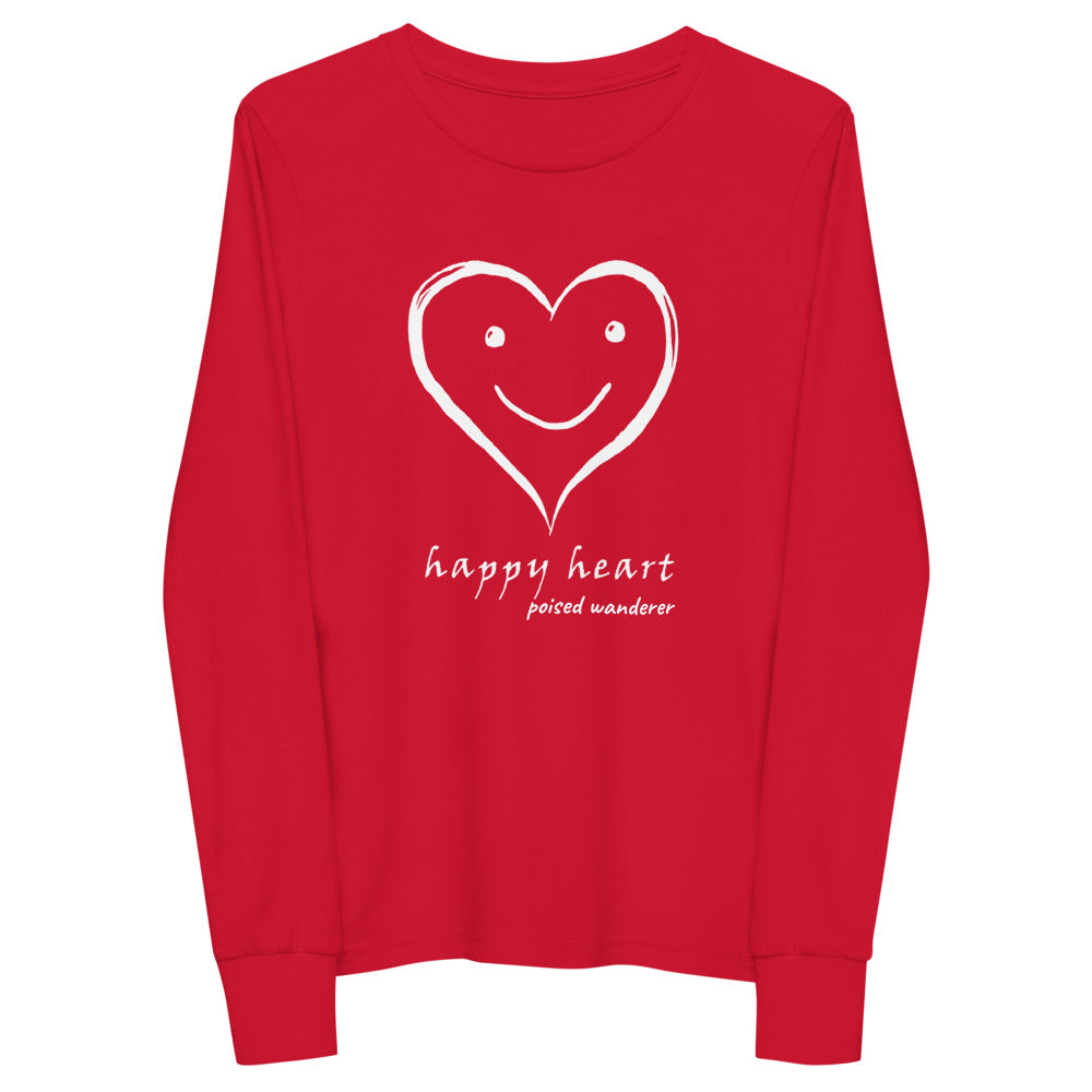 Happy Heart Youth long sleeve tee - Poised Wanderer